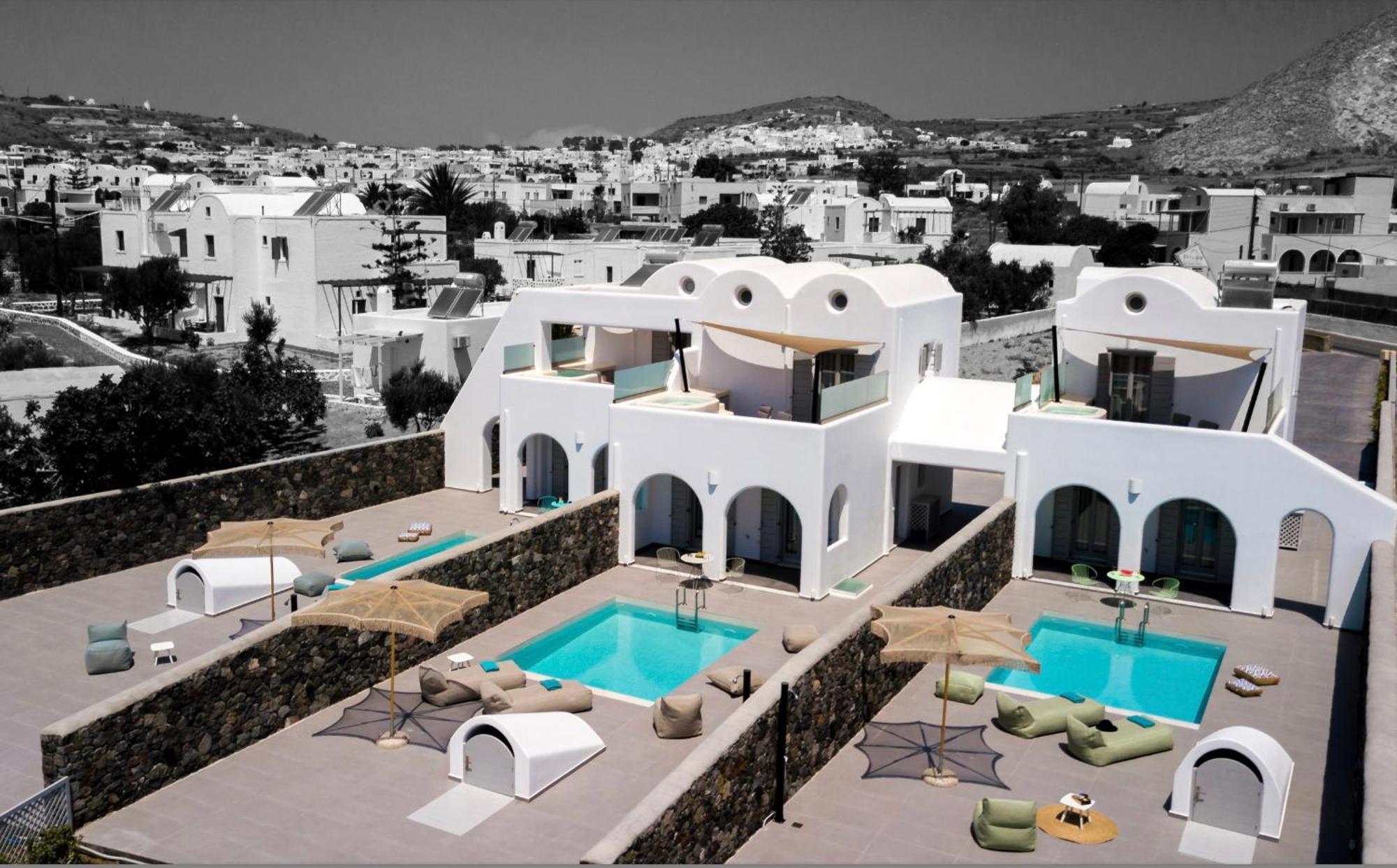 Modern Dome Homes Of Santorini 페리사 외부 사진